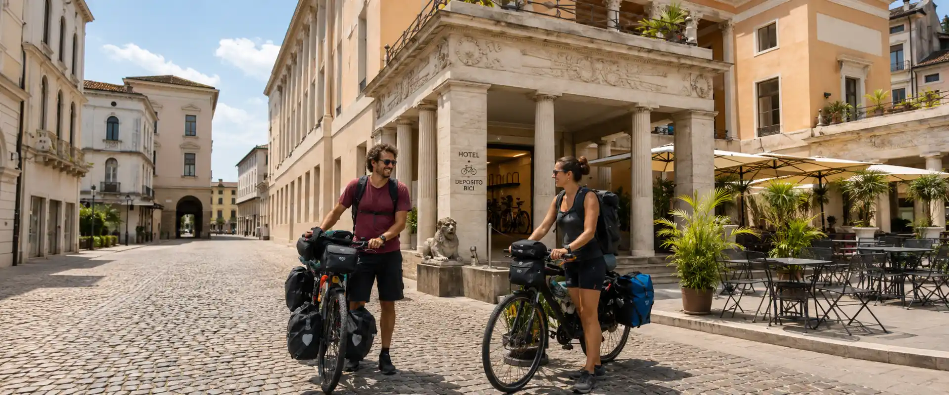 Cyclistes à Padoue : hôtel avec local à vélos près du centre
